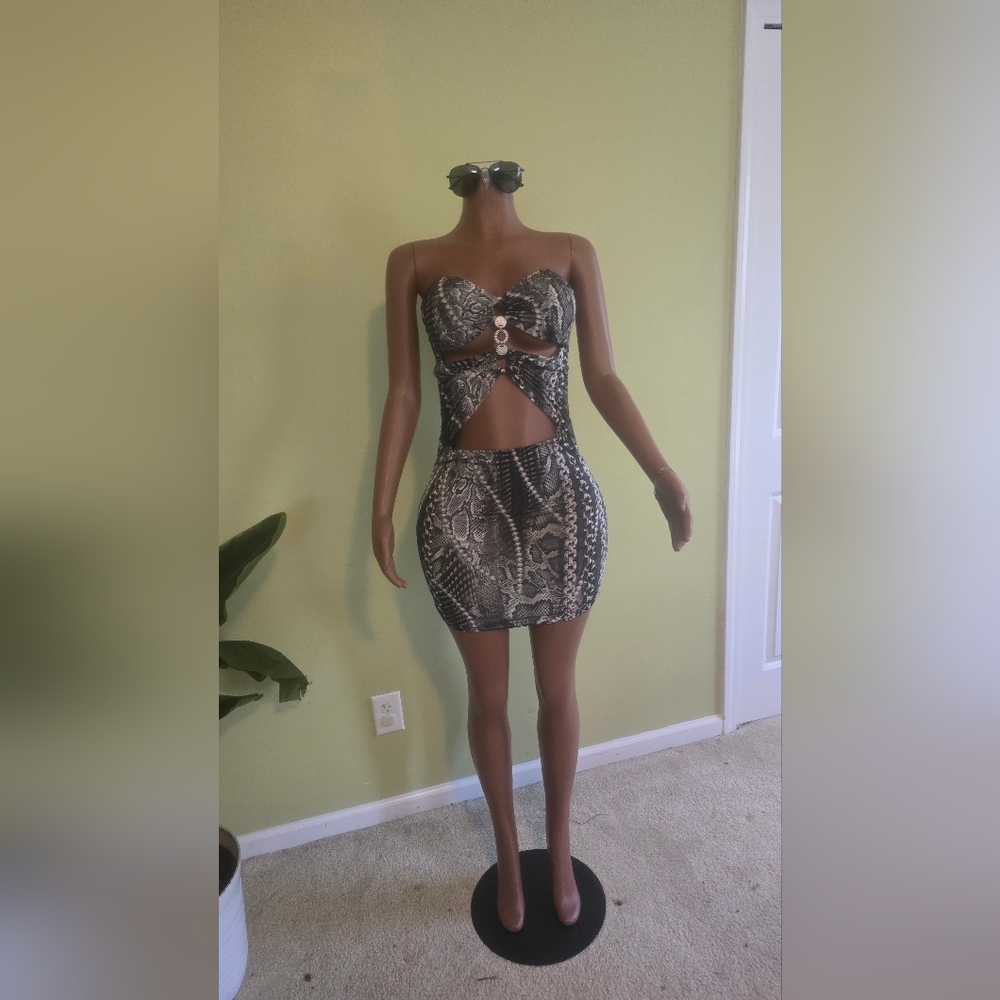Snake Skin Reptile Print Dress